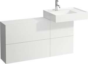 H4082920336401 Боковая стенка с одной дверцей и двумя створками, раковина справа LAUFEN PRO