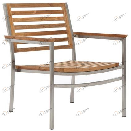 Il Giardino di Legno Штабелируемое садовое кресло из тика с подлокотниками Berbeda 5301