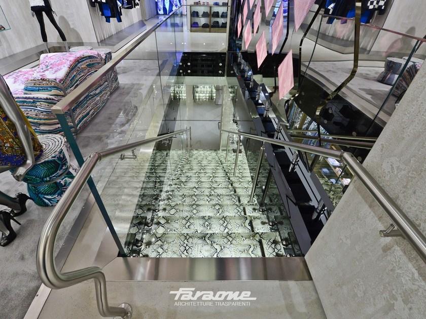 FARAONE Открытая лестница из нержавеющей стали и стекла sun-id-1480146 - Вид №1