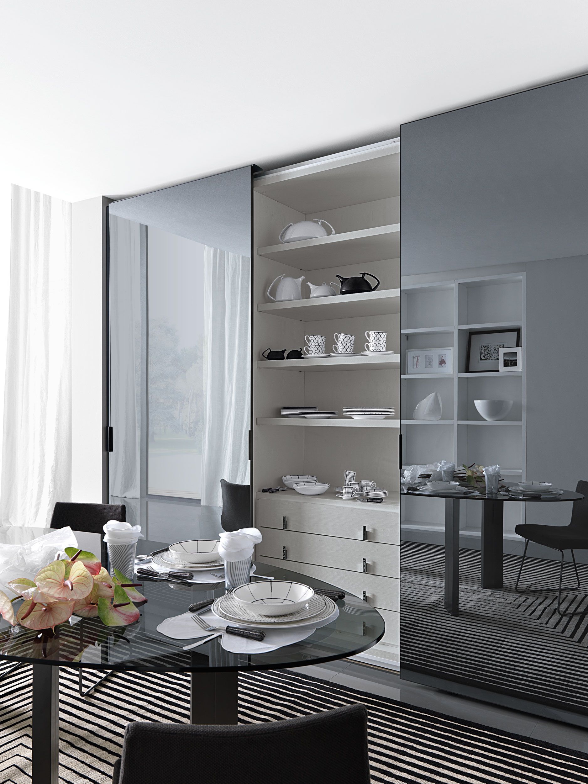 Индивидуальный зеркальный стеклянный шкаф MisuraEmme FIRST ARCH-00023188 - Вид №2