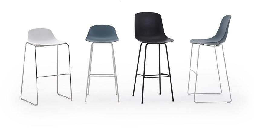 ESTEL GROUP Высокий табурет из полипропилена со спинкой Shell sun-id-1485533 - Вид №2