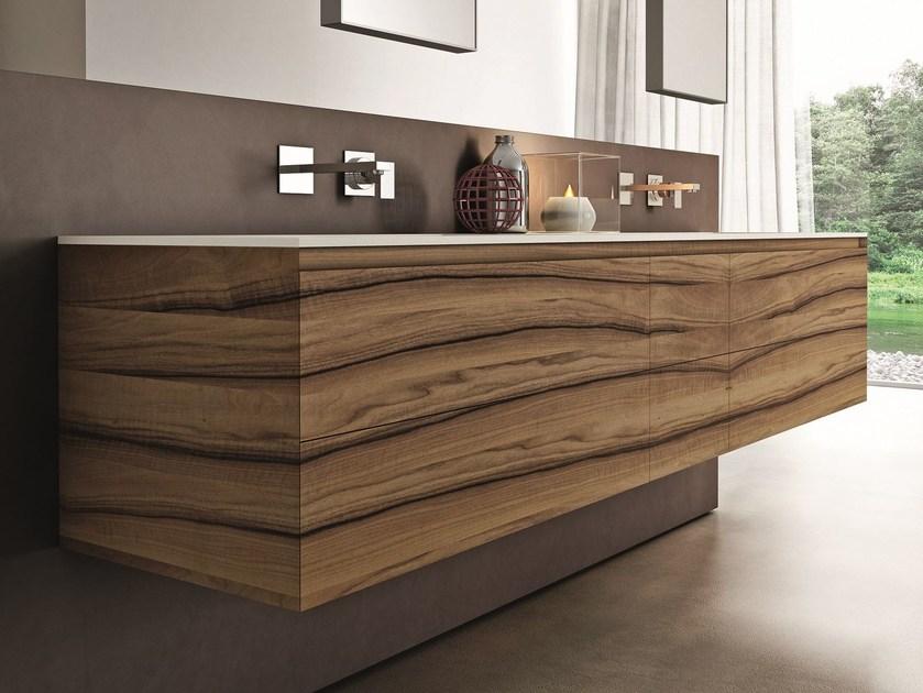 Ideagroup Двойная подвесная тумба под умывальник с ящиками Cubik sun-id-1489287 - Вид №1