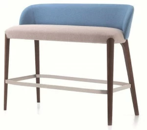 Very Wood Скамья из мягкой ткани с подставкой для ног Bellevue