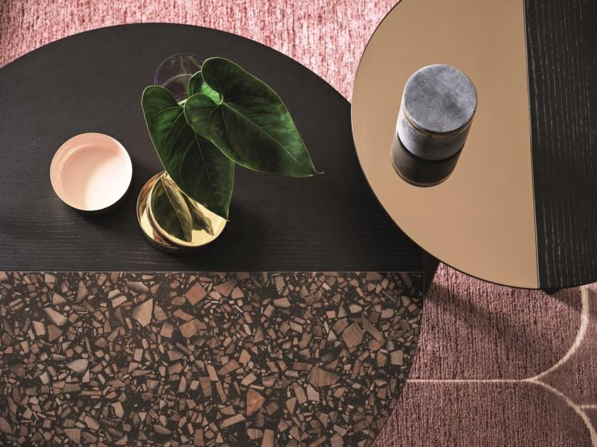 Calligaris Круглый журнальный столик из фанерованной древесины и керамики Bam Cs5128-m - Вид №2