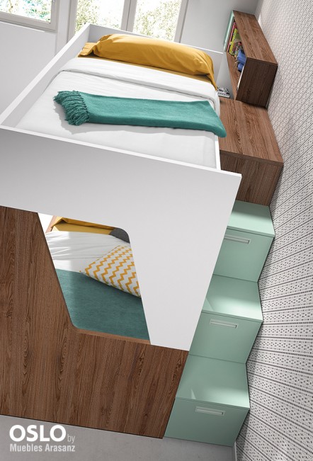 103177 Детская комната с двухъярусной кроватью Ambiente 39 Arasanz Oslo Santreyd - Вид №2