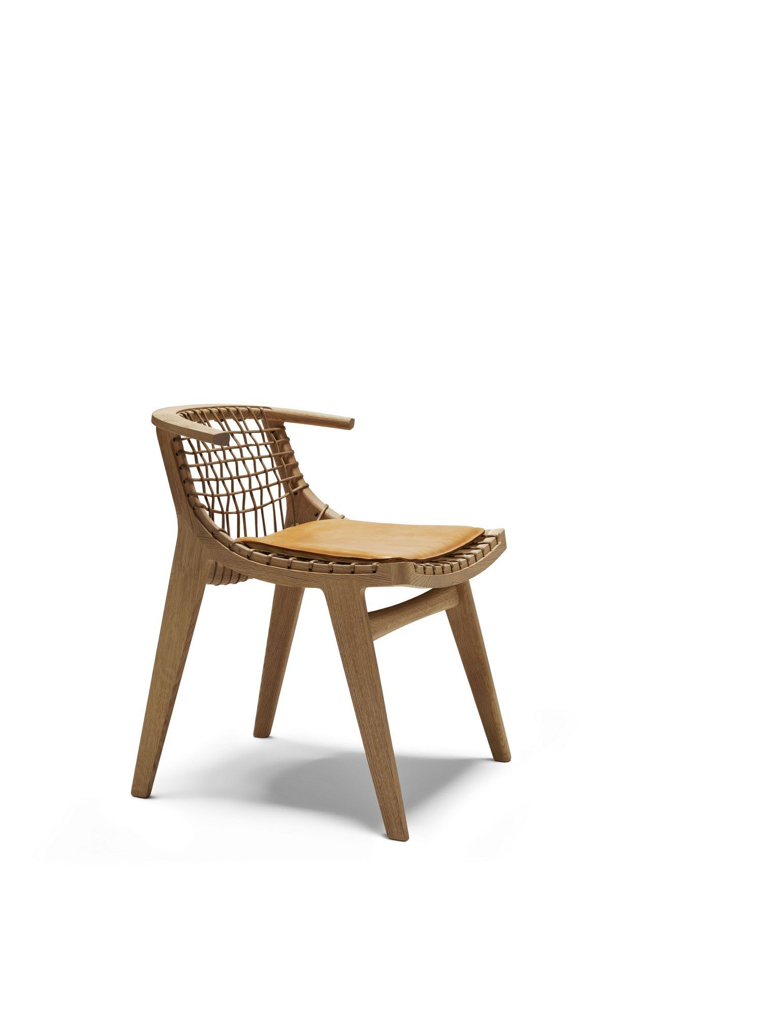 Стул из дуба и плетеной веревки Knoll Klismos ARCH-00078056 - Вид №3