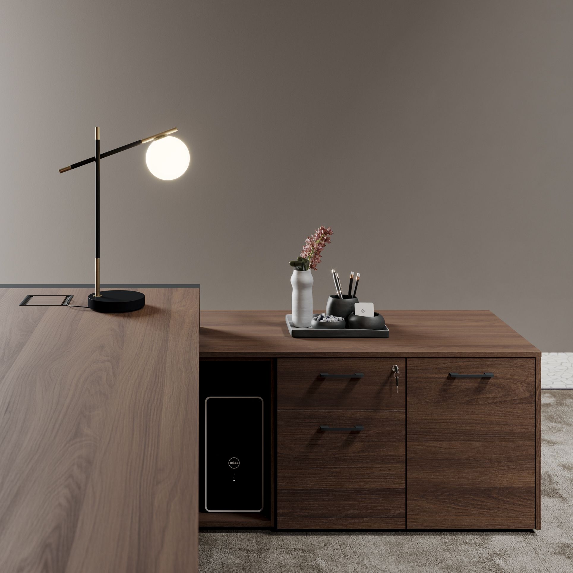 Исполнительный стол со встроенной полкой PROF Extralight ARCH-00070583 - Вид №2