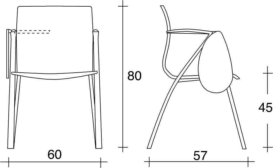 TALIN Стул для конференций из ткани с подлокотниками с клапаном Webwood sun-id-1469892 - Вид №2