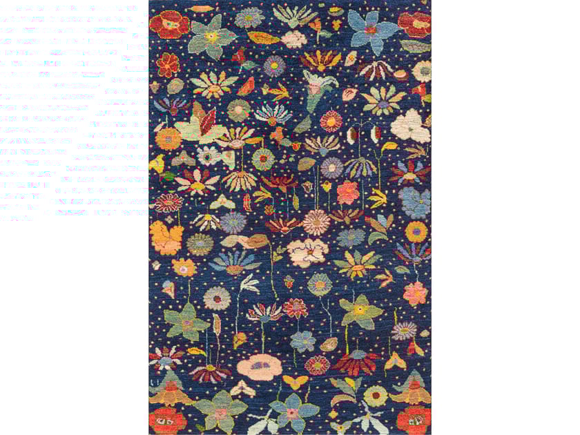 Шерстяной прямоугольный цветочный ковер Zollanvari Garden of Eden-Designer ARCH-00073218