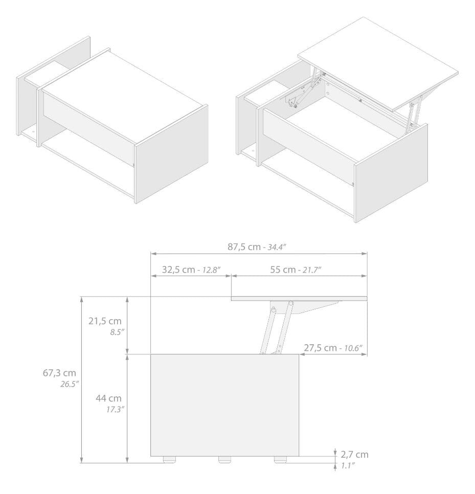 Журнальный столик в гостиной с отделением для хранения Mobili Fiver ROMINA ARCH-00094583 - Вид №25