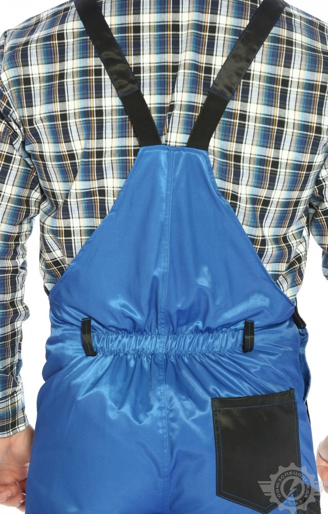 61473 Полукомбинезон "Мастер" василек-черный  Летняя спецодежда  размер 52-54/170-176  - Вид №9