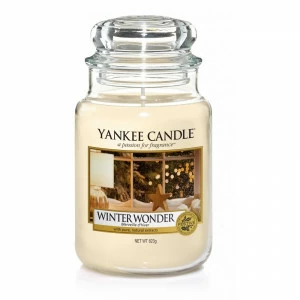 Свеча большая в стеклянной банке "Новогоднее чудо" Winter Wonder 623 гр 110-150 часов YANKEE CANDLE  267845 Бежевый