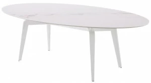 Ligne Roset Овальный стол со столешницей из керамогранита под мрамор  0m50fn5n-0m50fn5w
