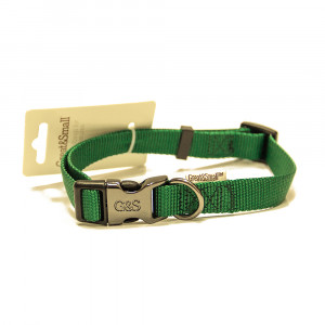 ПР0041958 Ошейник для собак 15x300-450мм нейлон Зелёный Great&Small