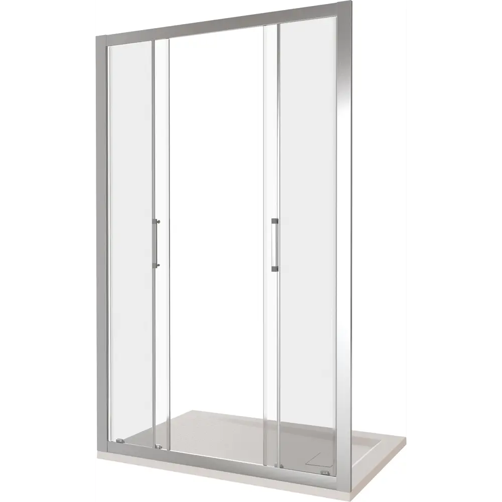 Душевая дверь Makiato 170x190см раздвижная профиль хромированный стекло прозрачное 5мм Santreyd Makiato New STLM-2189832 - Вид №1