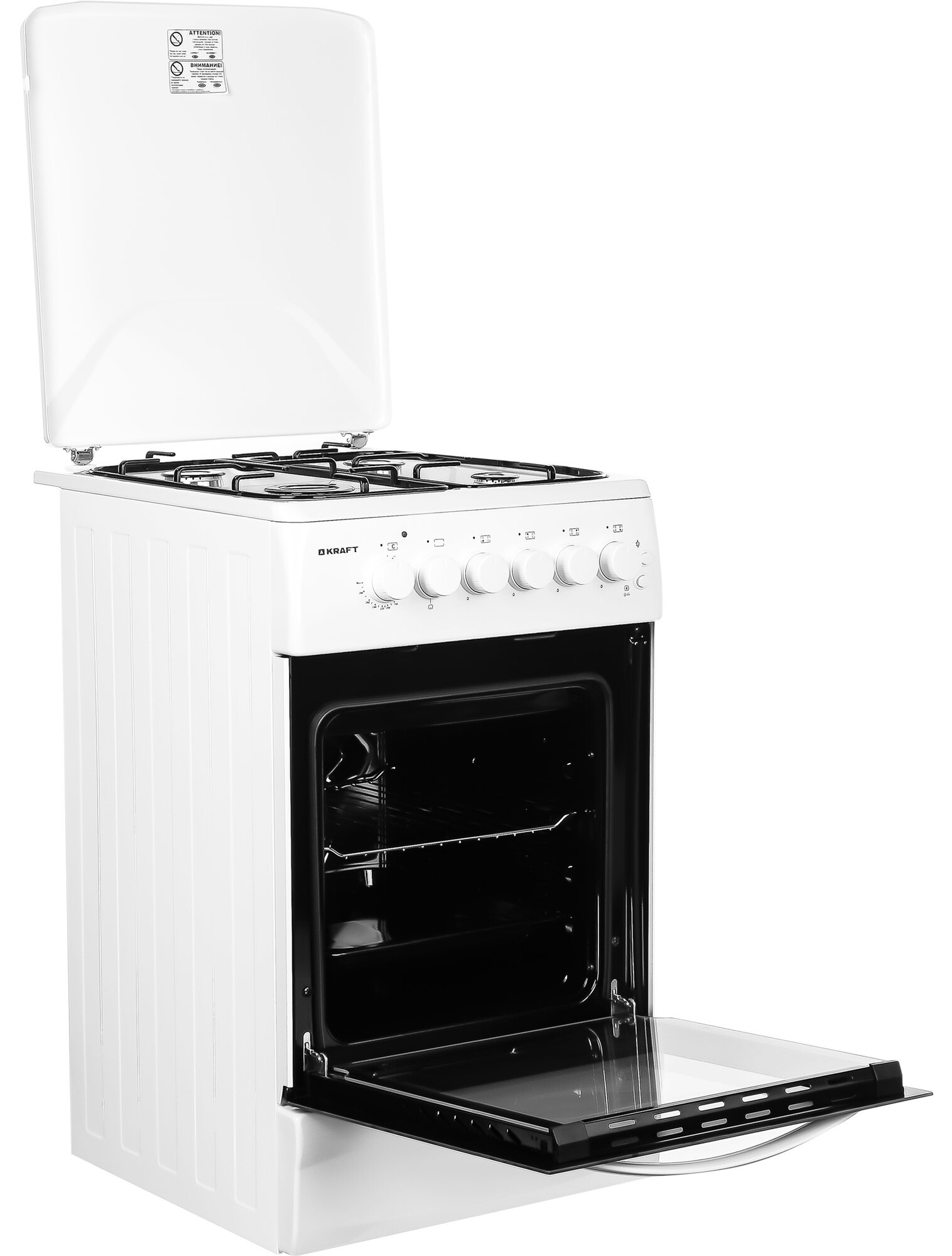 5352644 Комбинированная плита Kraft KF-FSK5407AEW белый STDN-0067200 - Вид №2