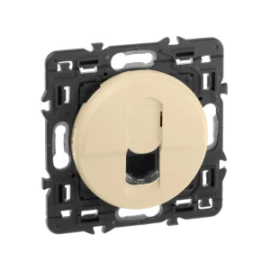Розетка компьютерная встраиваемая Legrand Celiane RJ45, UTP cat 6, цвет бежевый 82126534 STLM-2154902