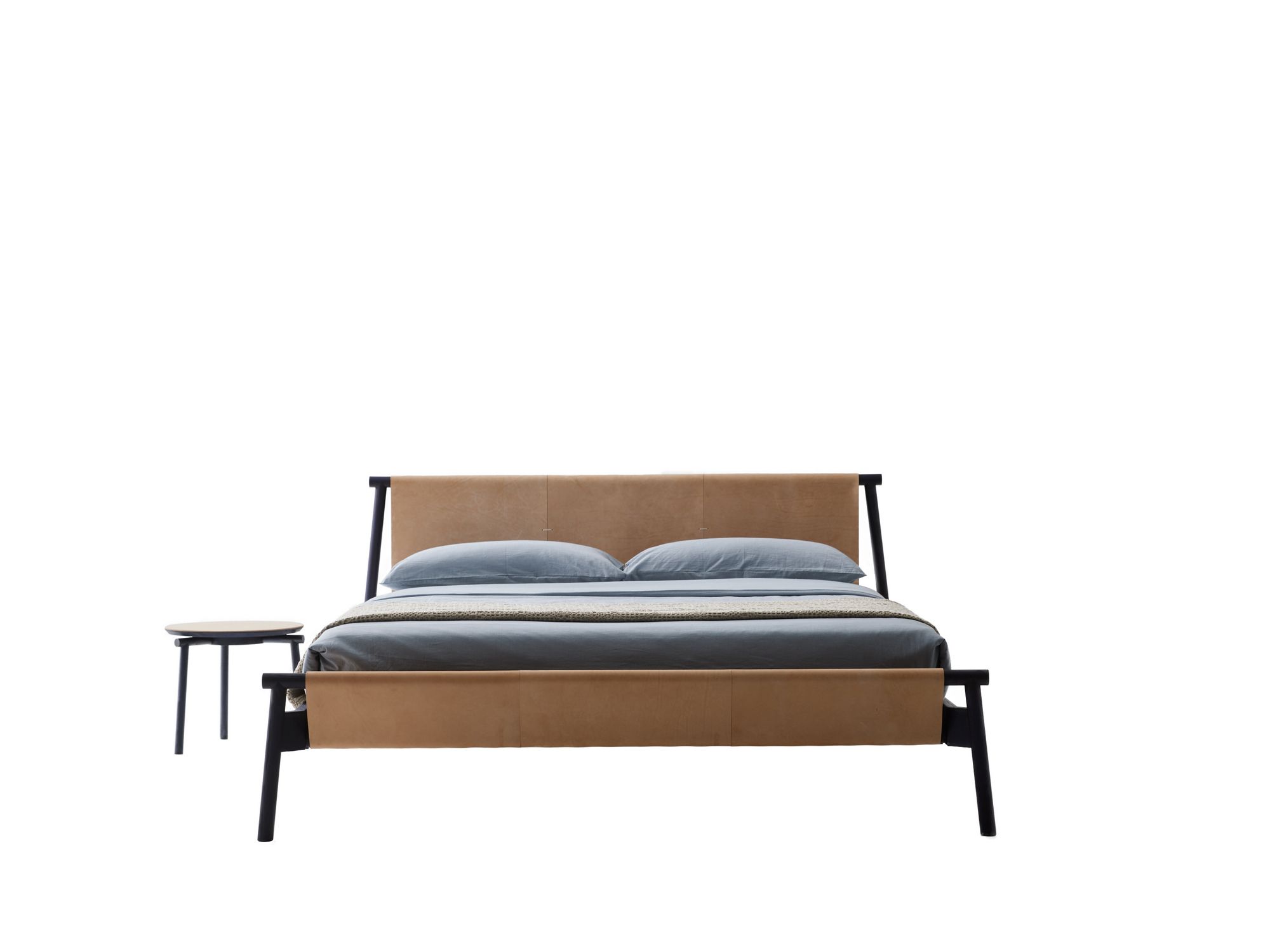 Двуспальная кровать с кожаным и металлическим каркасом Bolzan Джек ARCH-00129638 - Вид №1