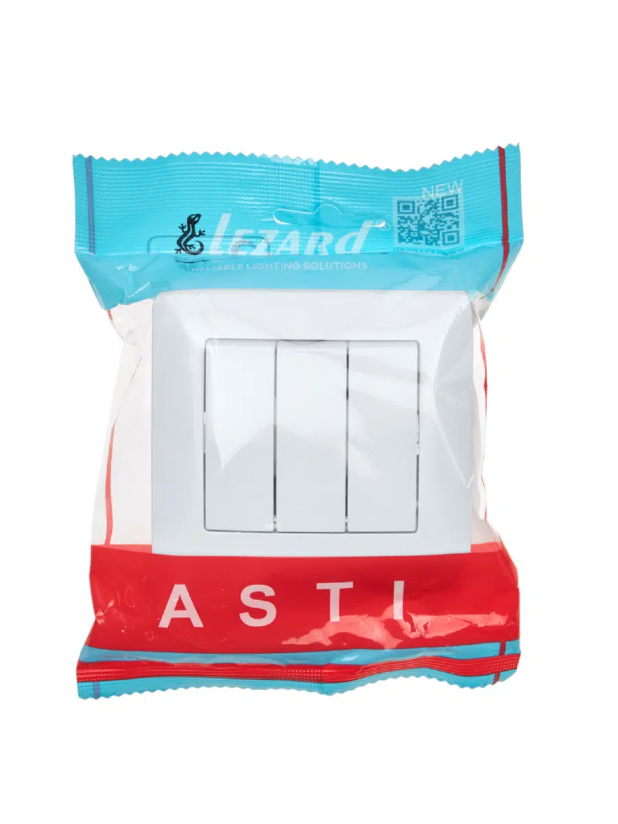 ASTI Выключатель тройной белый LEZARD 7081-0202-109