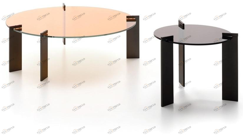 Ditre Italia Круглый стеклянный журнальный столик sun-id-1377008