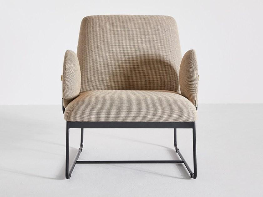 Grado Design Кресло на санках из ткани с подлокотниками Long Lon-ch-lg - Вид №1