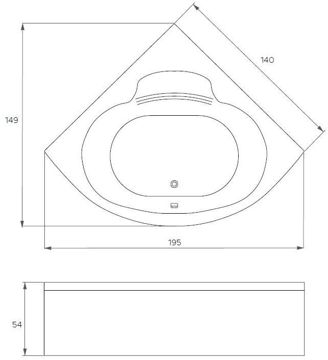 Relax Design Угловая гидромассажная ванна из акрила sun-id-1402651 - Вид №3