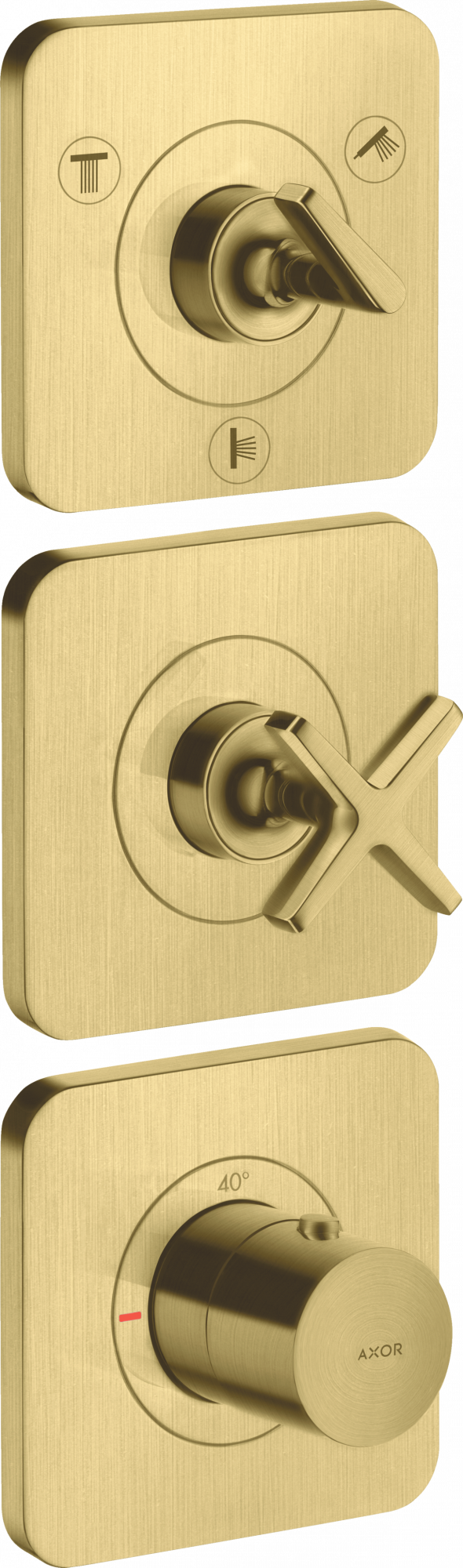 36704950 Термостатический модуль 380/120 для скрытого монтажа на 3 функции с накладками AXOR CITTERIO E