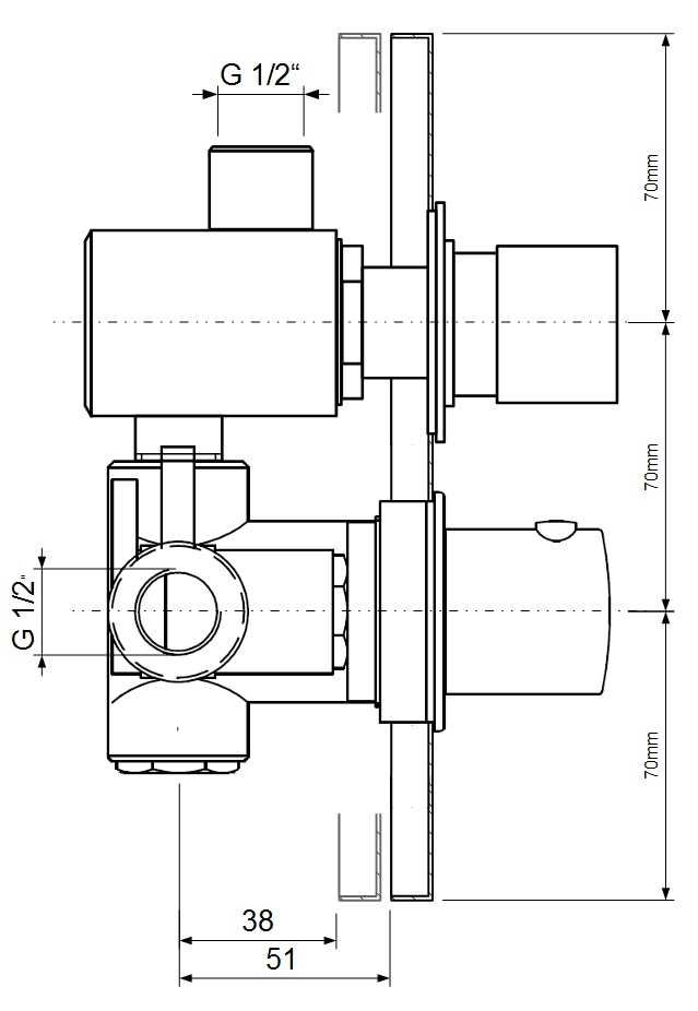 Benkiser Самозакрывающийся душ 196-12-12 193-12-34