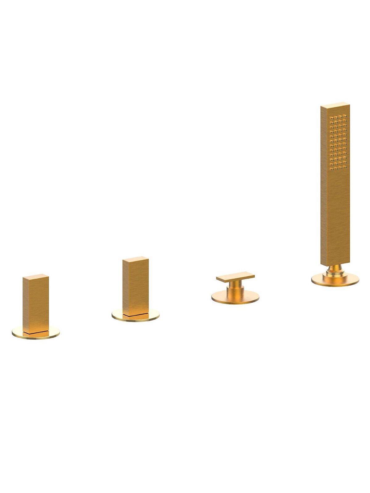 Смеситель для ванны с 4 отверстиями и переключателем Rubinetterie Frattini Vita Due ARCH-00141139 - Вид №3