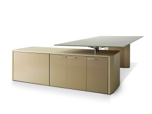 Деревянный угловой рабочий стол с ящиками