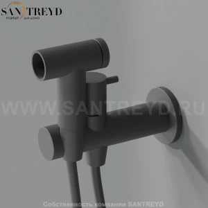 Встроенный смеситель с ручным душем AMEM317E MEMORY для биде черный матовый