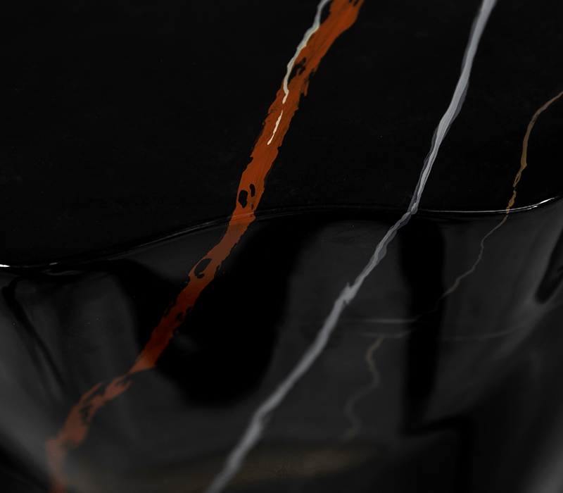 0-092 Монохромный черный столик из искусственного мрамора Boca Do Lobo  - Вид №2