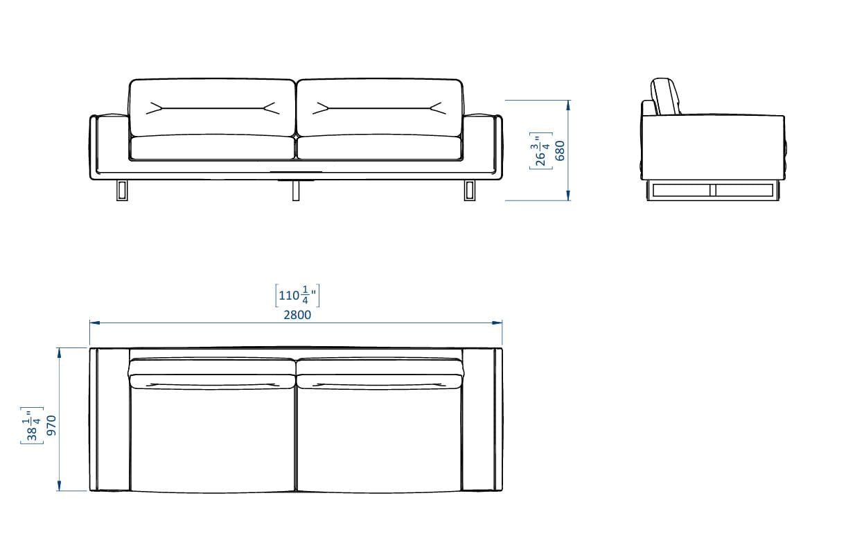 3-местный тканевый диван Casa Magna Essence ARCH-00084775 - Вид №4