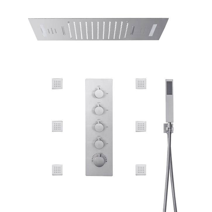 Утопленный набор для душа со светодиодной насадкой для душа Fontana Showers питьевой фонтанчик ARCH-00067134 - Вид №1