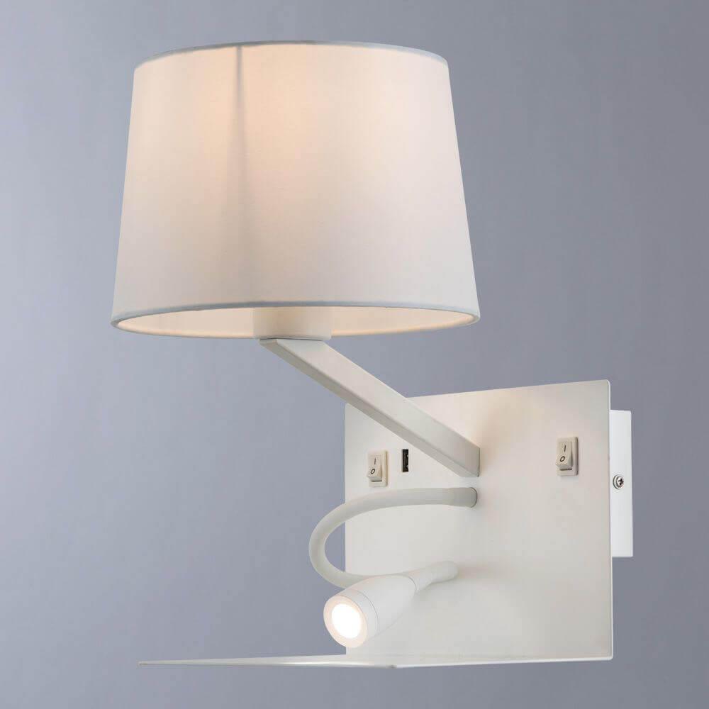 Бра настенное белое Arte Lamp Ibis A1056AP-2WH ARTE LAMP IBIS 00-3927440 Белый - Вид №2