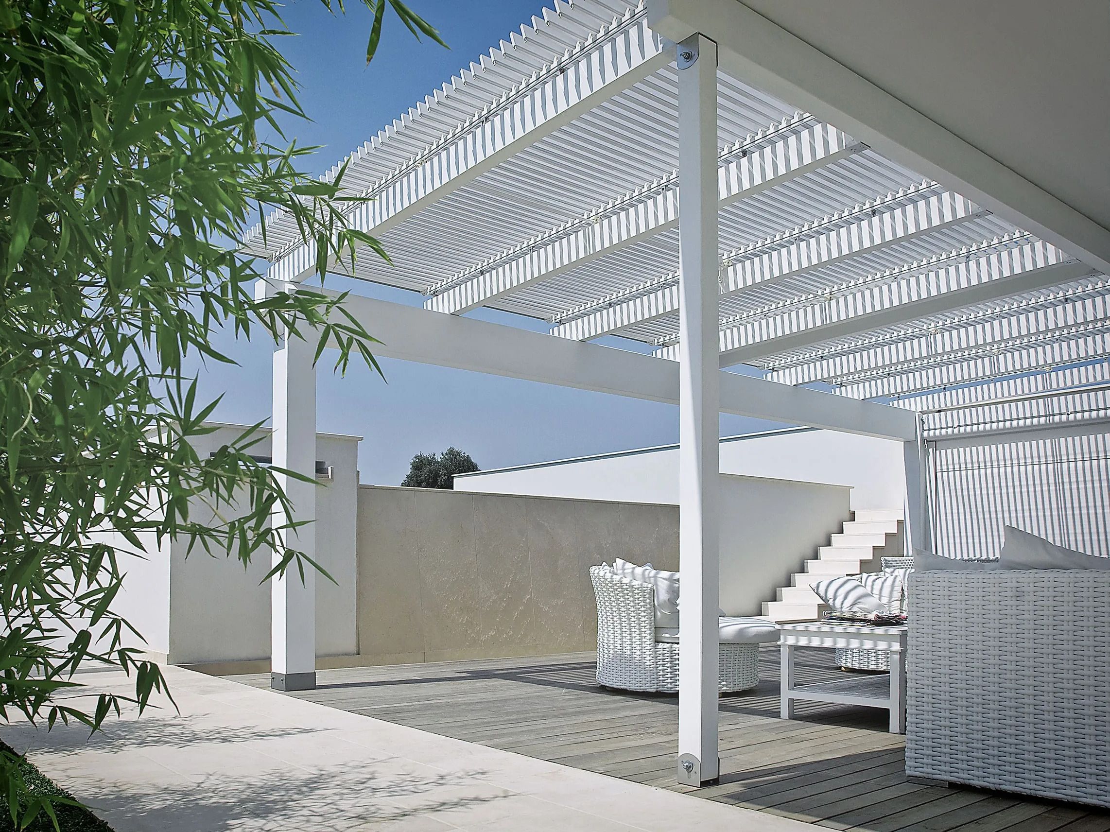 Алюминиевая пергола с поворотными пластинами Mv Line биоклиматические ARCH-00078771