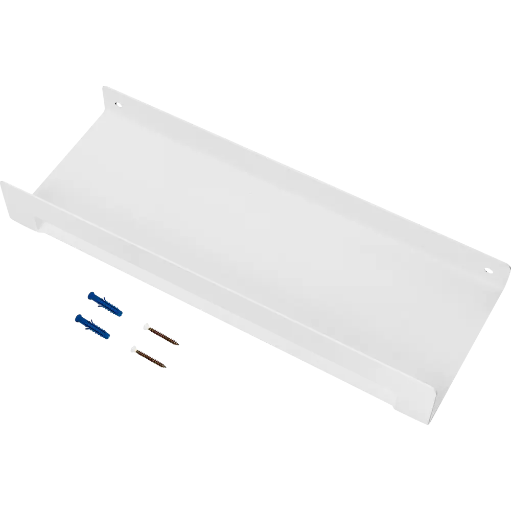 Полка для ванной c бортом 35x5x12 см сталь цвет белый 89363990 STLM-2094708 Santreyd Ferro - Вид №1