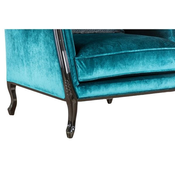 Кресло каминное синее с высокой спинкой и ушами Fiore UNICO ДИЗАЙНЕРСКИЕ 248965 Синий  - Вид №5