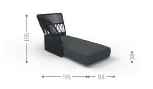 Садовый диван с полуостровом Talenti Cliff Decò ARCH-00087599 - Вид №13