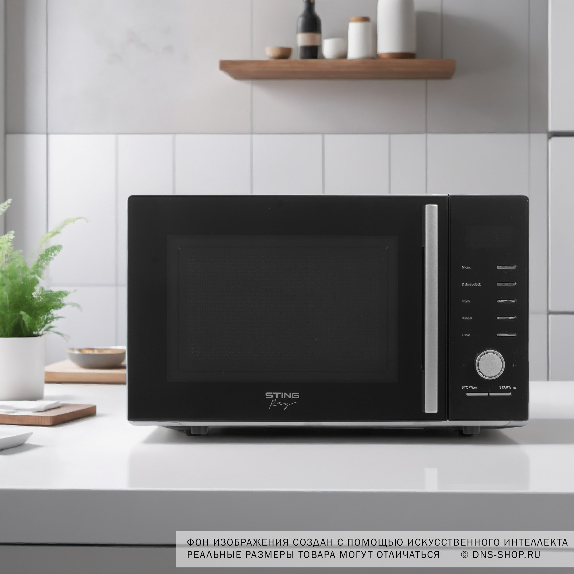 9213064 Микроволновая печь Stingray ST-MW156A черный STDN-0141676 - Вид №11