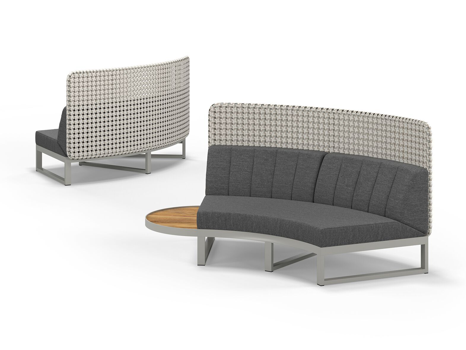 Модульный изогнутый садовый диван с высокой спинкой MAMAGREEN Munia ARCH-00078079 - Вид №1