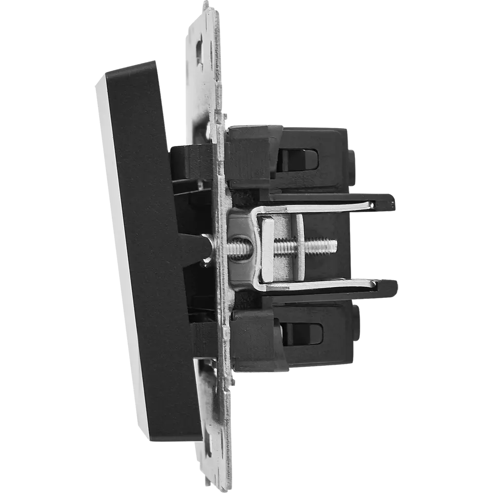 Проходной выключатель IEK Brite матовый черный, 2 клавиши 87761714 STLM-1482431 - Вид №3
