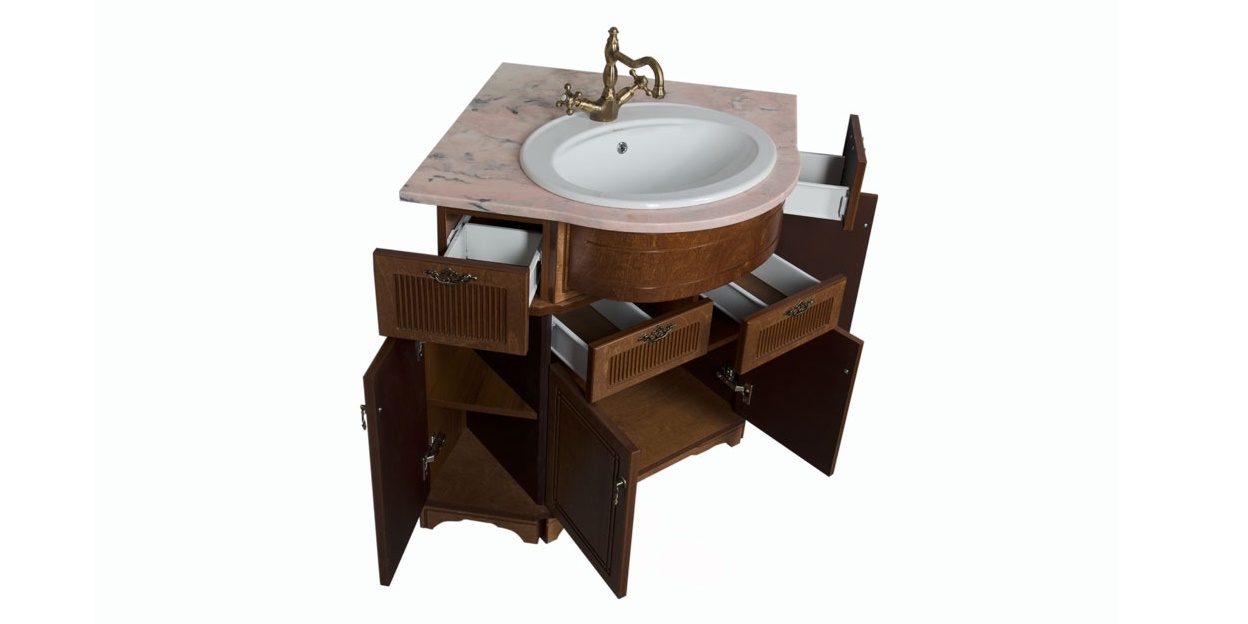 Комплект мебели Aquanet Луис 70 угловой орех 00167689 - Вид №3