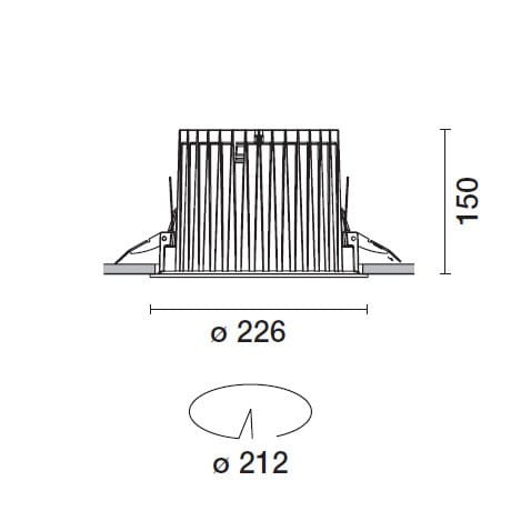 Встраиваемая настенная шайба для столешниц iGuzzini Reflex C. o. B ARCH-00147390 - Вид №2