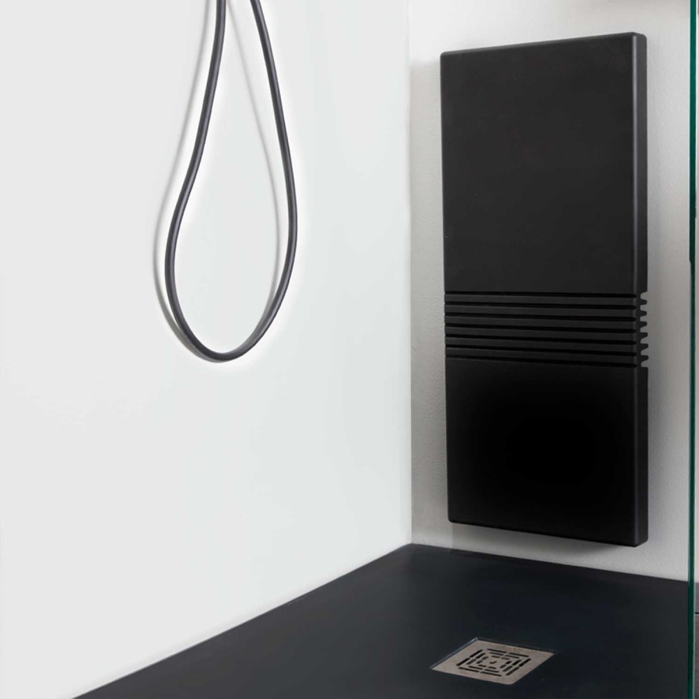 EVTKTYNEVER Life Design Выдвижное сиденье для душа в матовом черном и белом матовом цвете - Tuck Type  Черный  - Вид №4