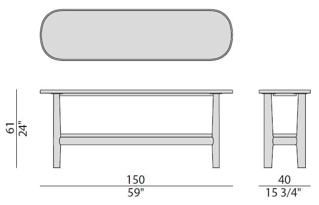 Овальная консоль из грецкого ореха с полками Porada двадцать четыре ARCH-00048256 - Вид №7