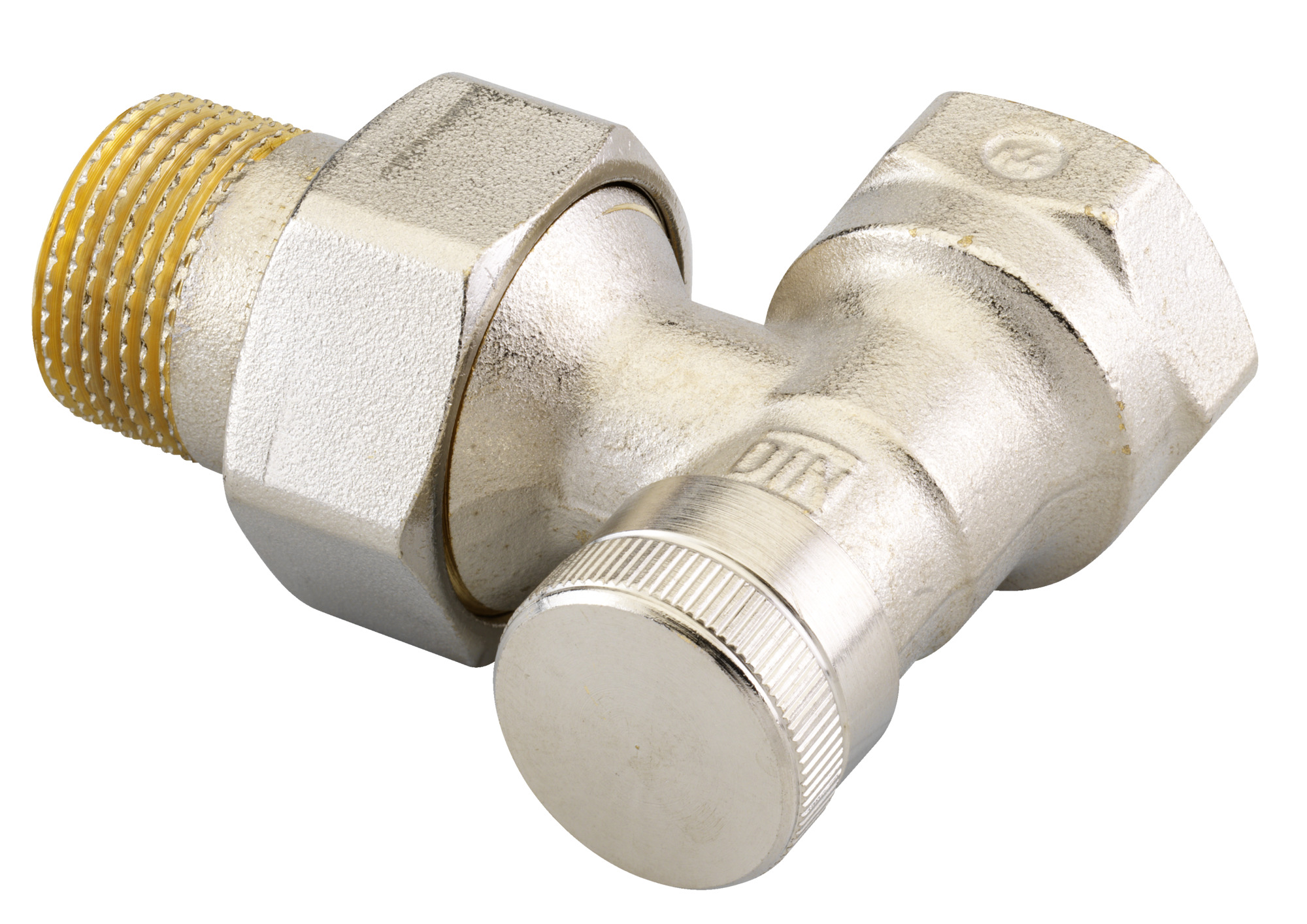 Danfoss Клапан RLV для бокового присоединения к радиатору RLV-CX Клапан запорный Ду 15, угл., хром 003L0273  - Вид №4