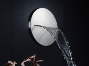 Круглая душевая головка из нержавеющей стали с водопадом