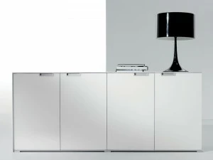 Manerba Низкий офисный ящик для хранения из дерева с распашными дверцами Thin box