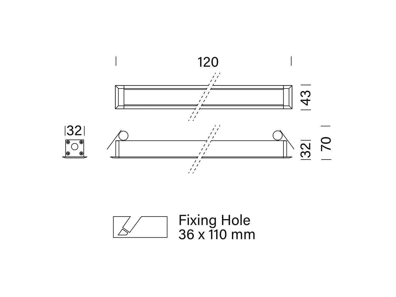 Алюминиевый потолочный линейный профиль освещения Platek Mini Corniche ARCH-00100763 - Вид №2